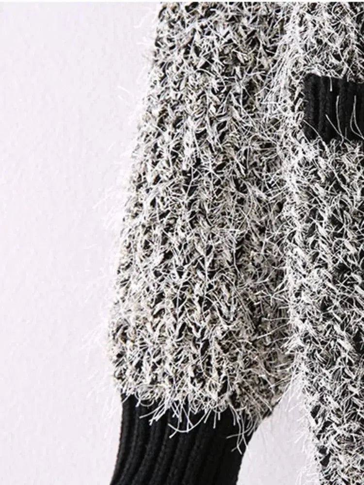 Contrast Color Knit Cardigan for Women | same ANTHEM. Soulmate Streetwear