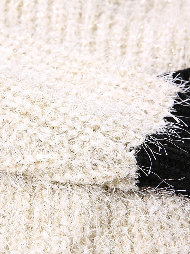 Contrast Color Knit Cardigan for Women | same ANTHEM. Soulmate Streetwear