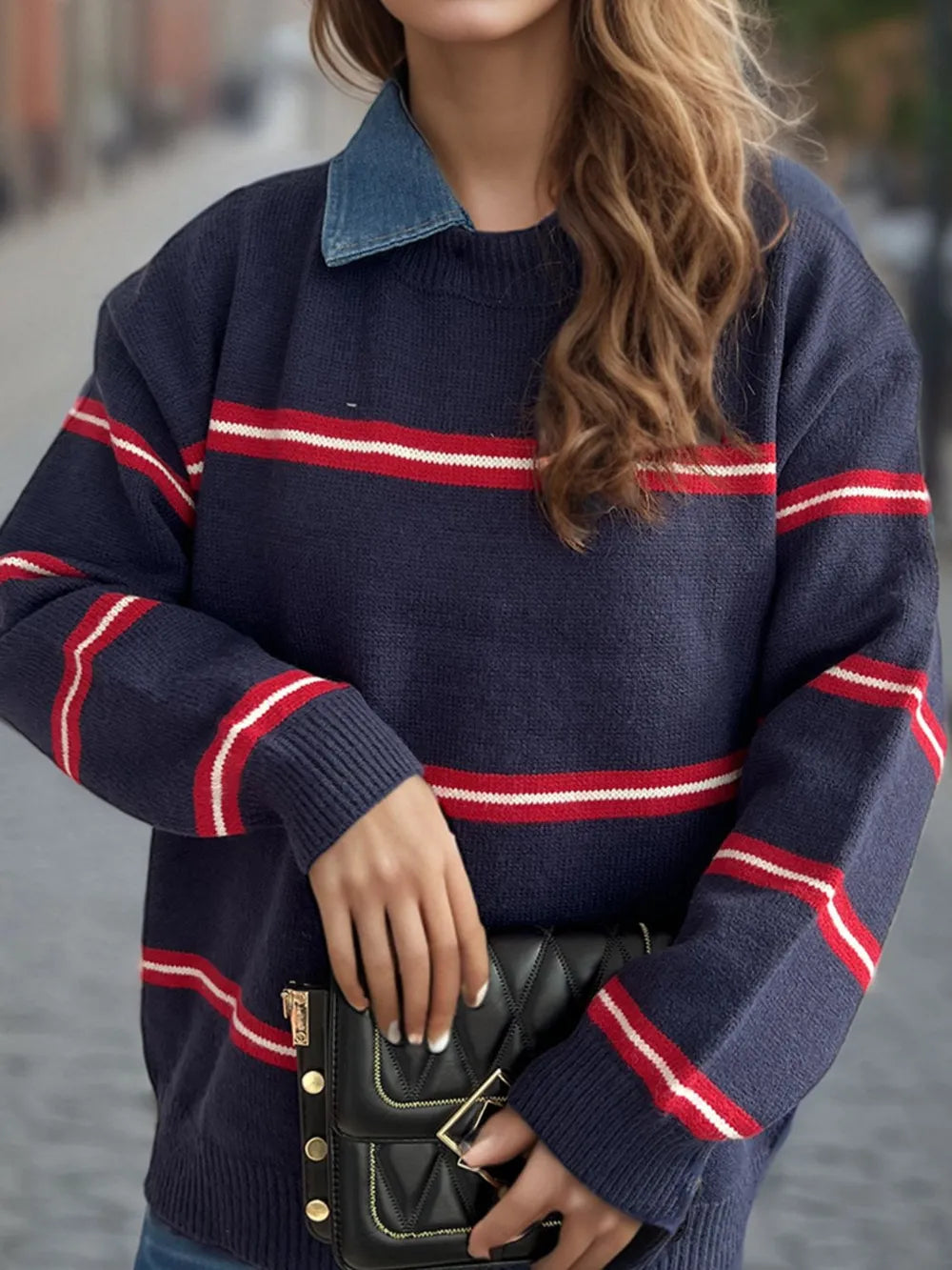 Contrast Striped Sweater – same ANTHEM | Classic Streetwear for Soulmates & Chosen Family