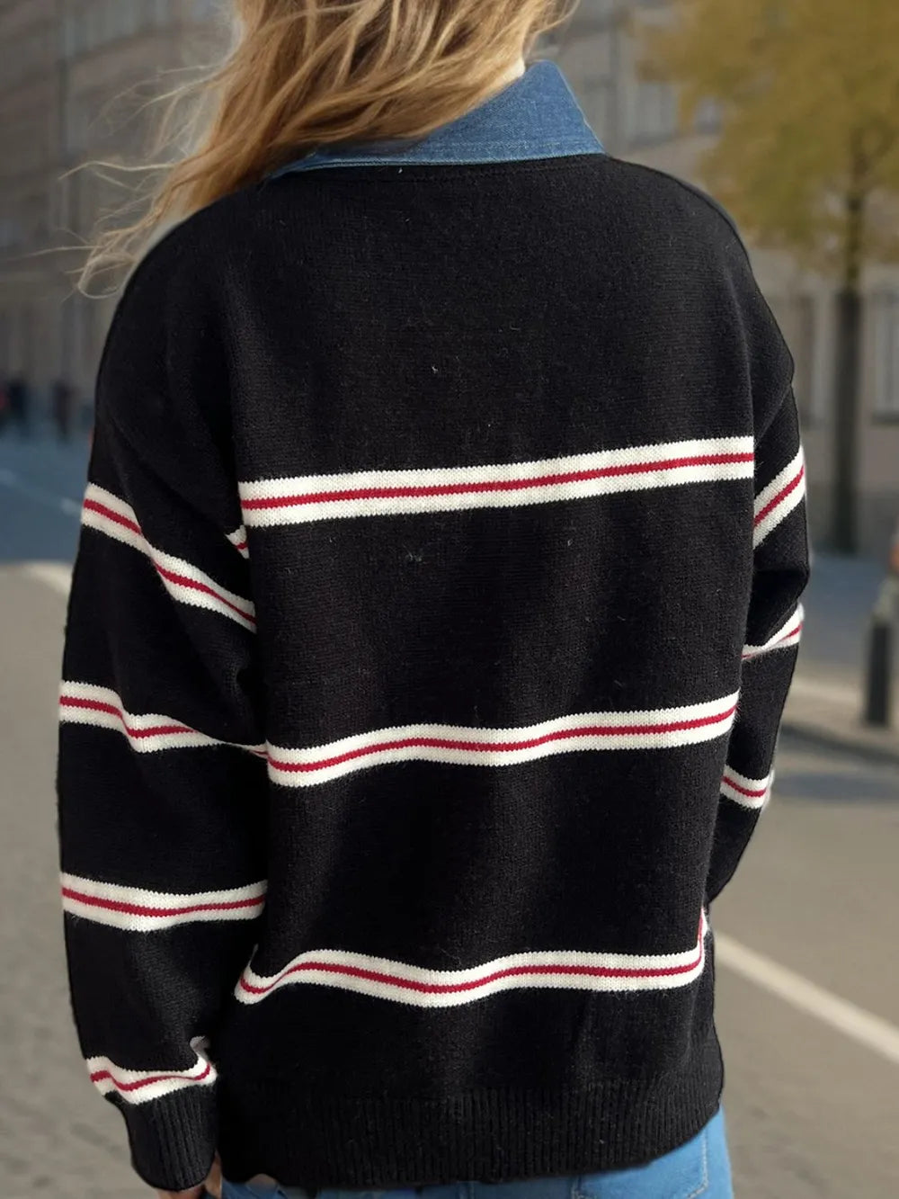Contrast Striped Sweater – same ANTHEM | Classic Streetwear for Soulmates & Chosen Family