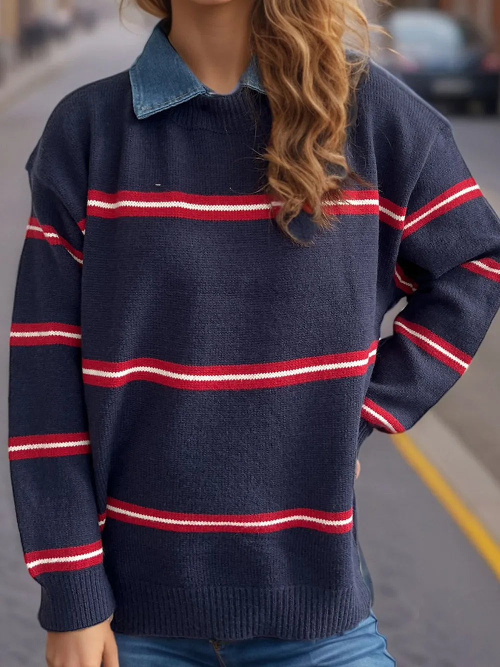 Contrast Striped Sweater – same ANTHEM | Classic Streetwear for Soulmates & Chosen Family