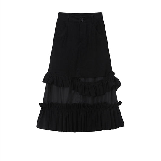 Corduroy A-line Cake Skirt | Ruffle Lover’s Skirt for Friends & Soulmates | same ANTHEM