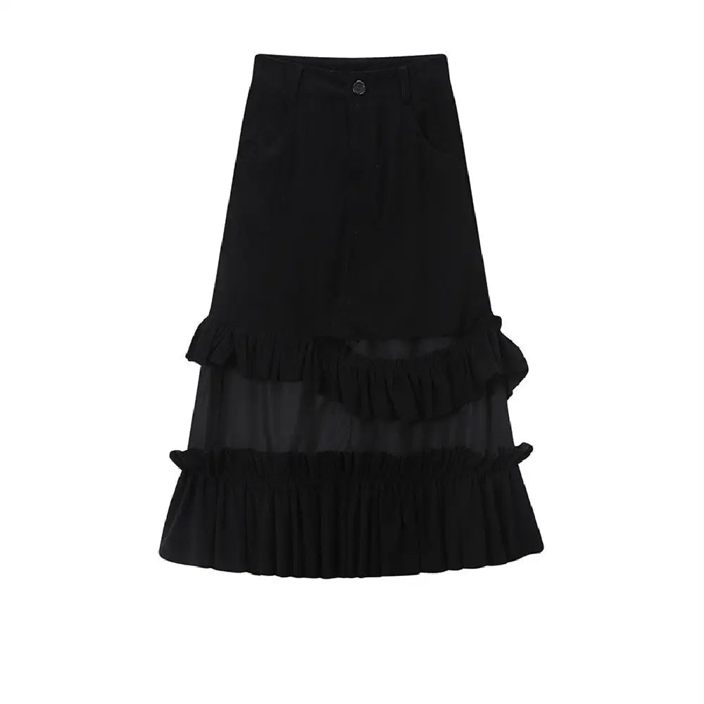 Corduroy A-line Cake Skirt | Ruffle Lover’s Skirt for Friends & Soulmates | same ANTHEM