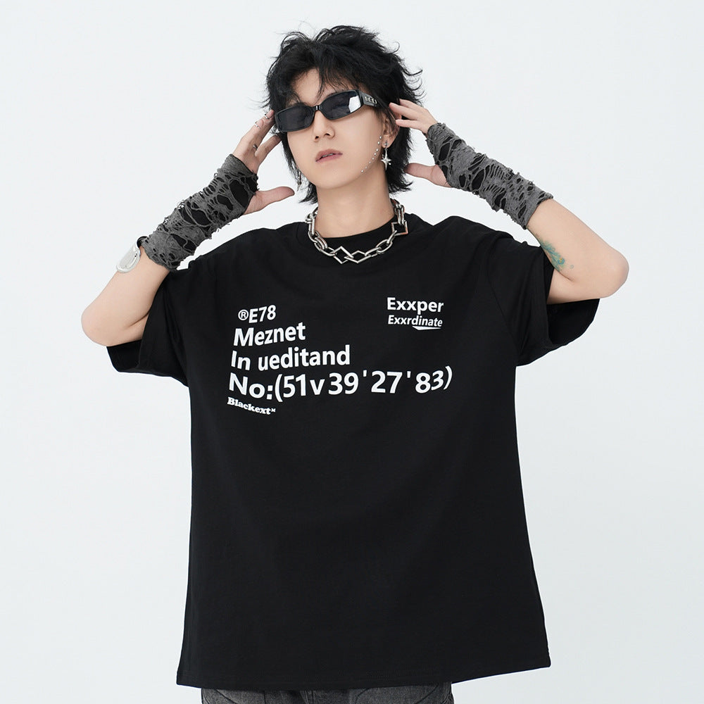 Cotton Alphabet Print T-Shirt – same ANTHEM. Soulmate Streetwear for Men