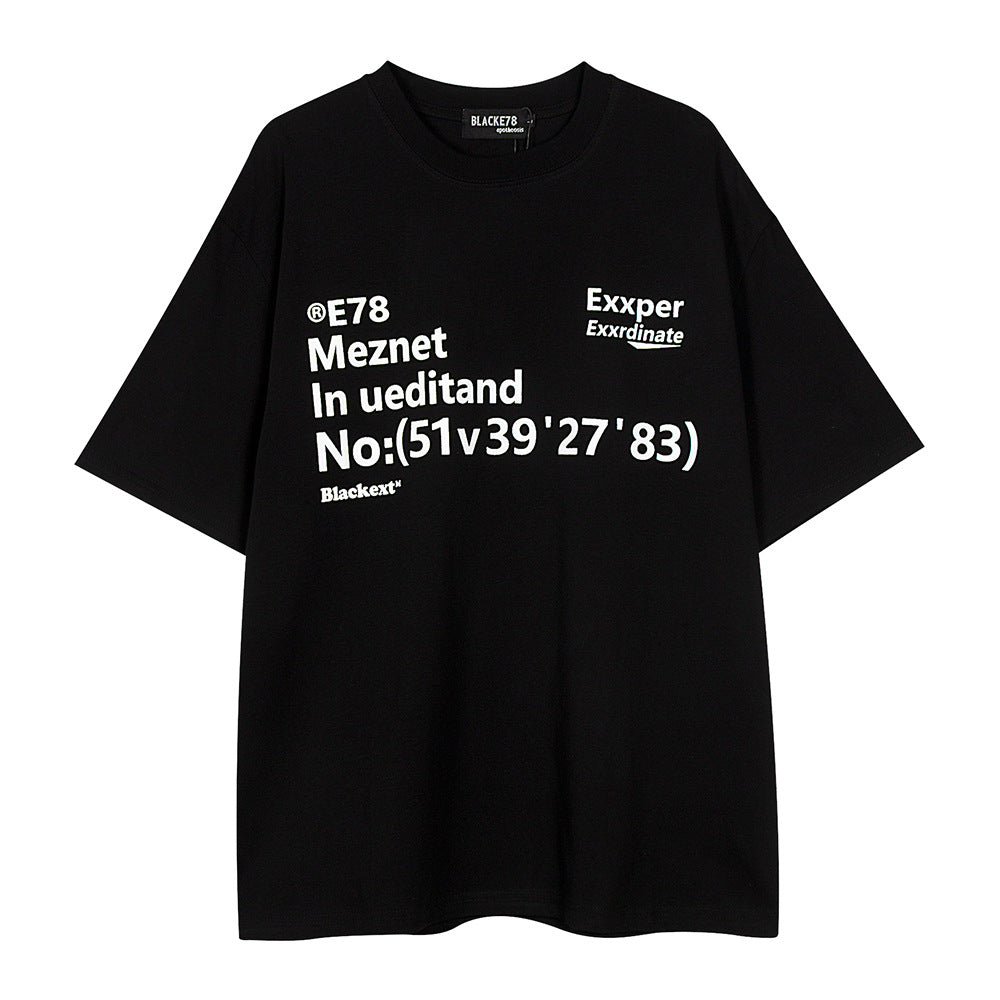 Cotton Alphabet Print T-Shirt – same ANTHEM. Soulmate Streetwear for Men - Black / M