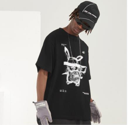 Cotton Couple T-Shirt | same ANTHEM. - Black / L - Bag