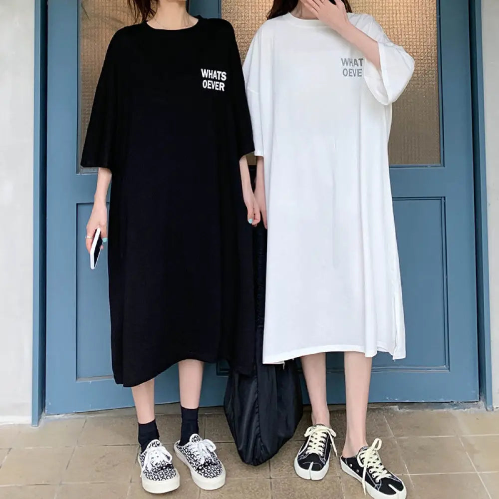 Cotton T-Shirt Dress Women | Casual Chic Streetwear | same ANTHEM.