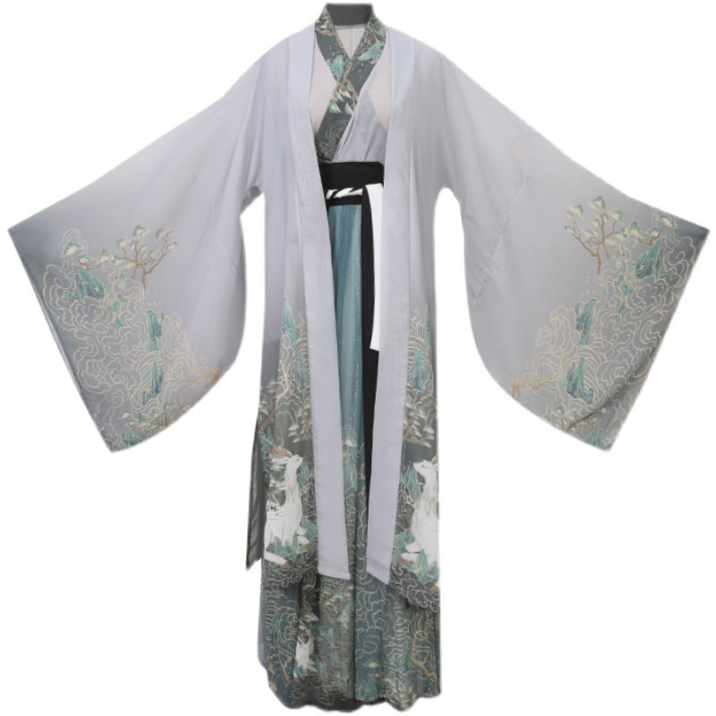 Couples Wei & Jin Style Cross-collar Dress for Lovers | Hanfu Suit | Same Anthem