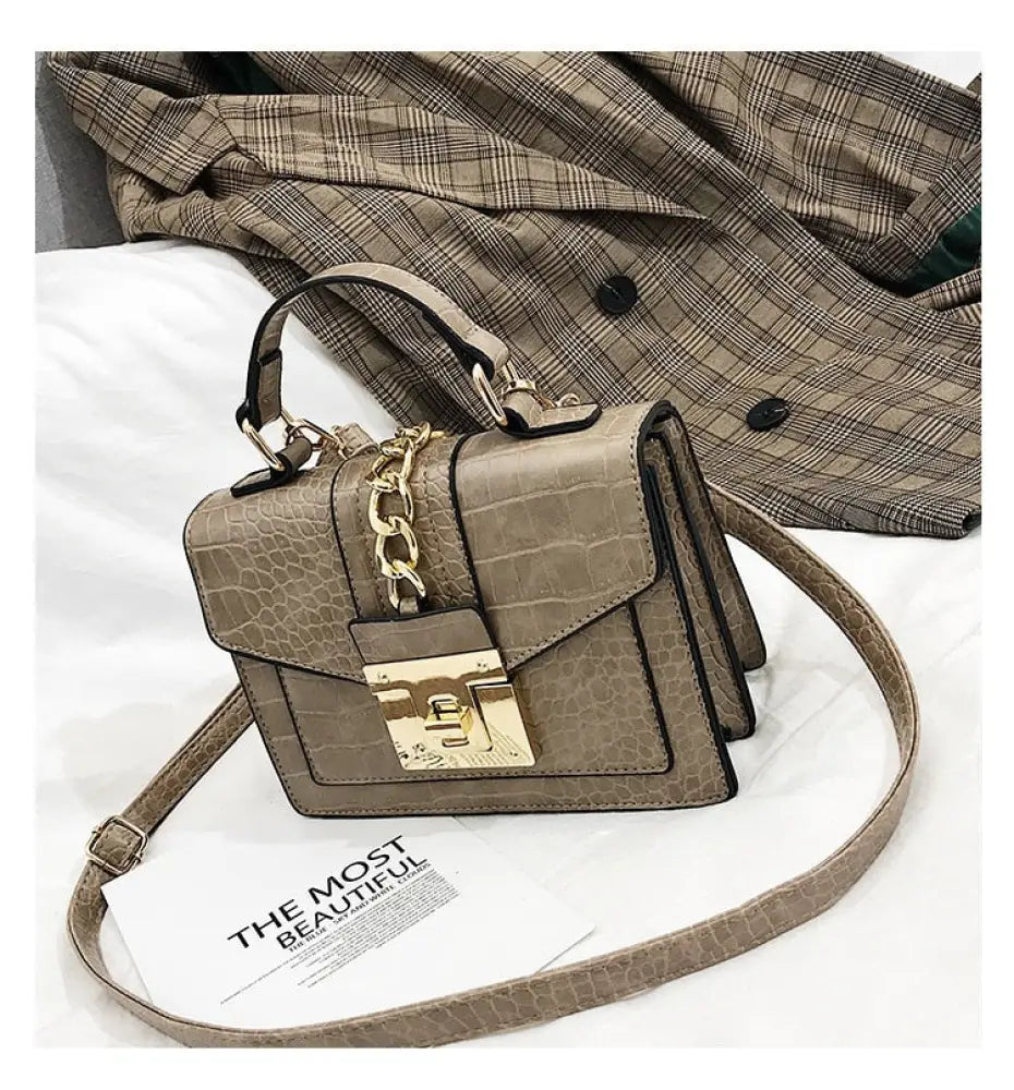 Croc PU Leather Envelope Crossbody | Soulmate Streetwear – same ANTHEM. - Khiki