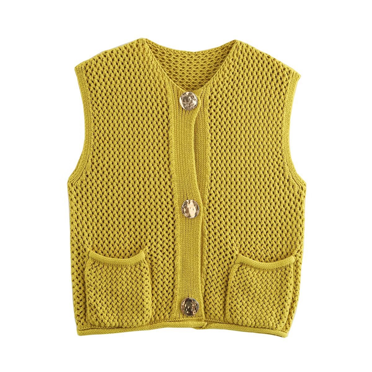 Crochet Hollow Vest – Versatile Round Neck | Soulmate Streetwear by same ANTHEM.
