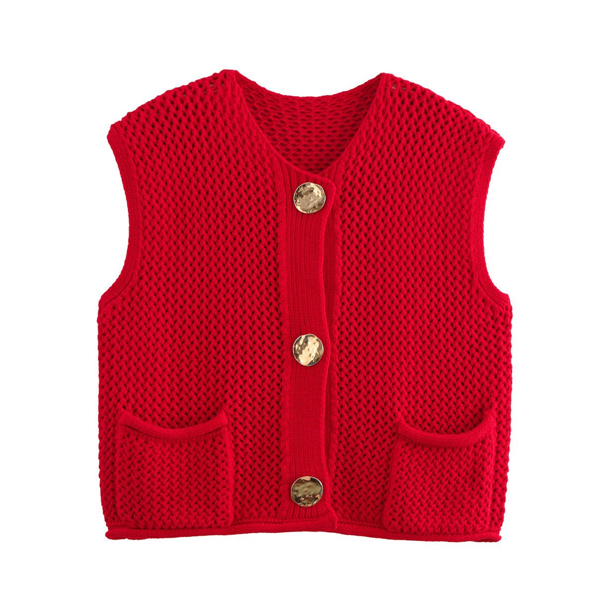 Crochet Hollow Vest – Versatile Round Neck | Soulmate Streetwear by same ANTHEM.