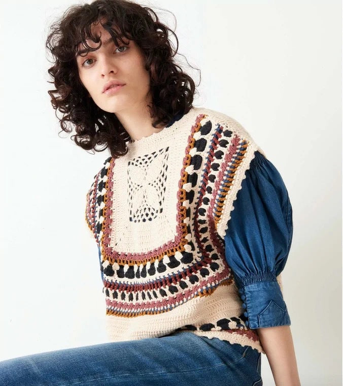 Crochet Knitted Pullover | same ANTHEM. - Bag