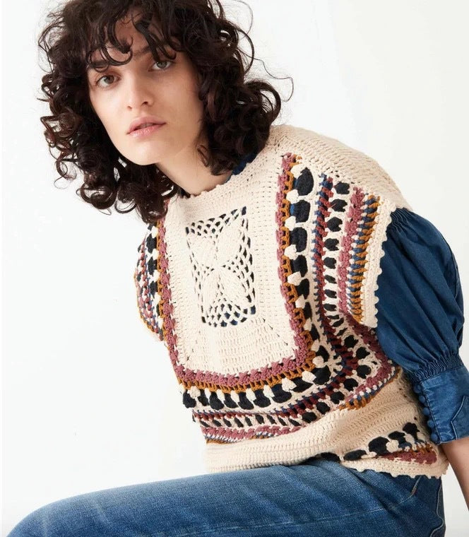 Crochet Knitted Pullover | same ANTHEM. - Bag