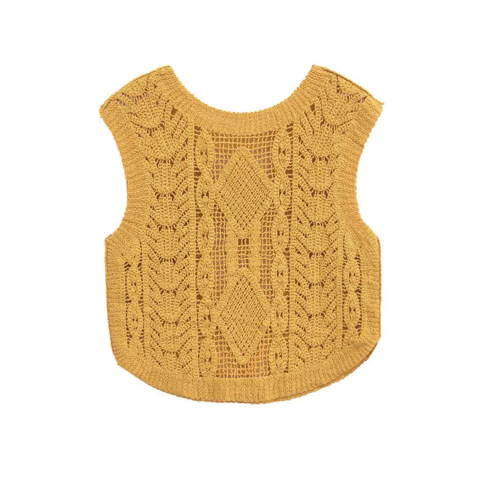 Crocheted Mesh Pullover Vest Top – Cute Chic Streetwear | same ANTHEM