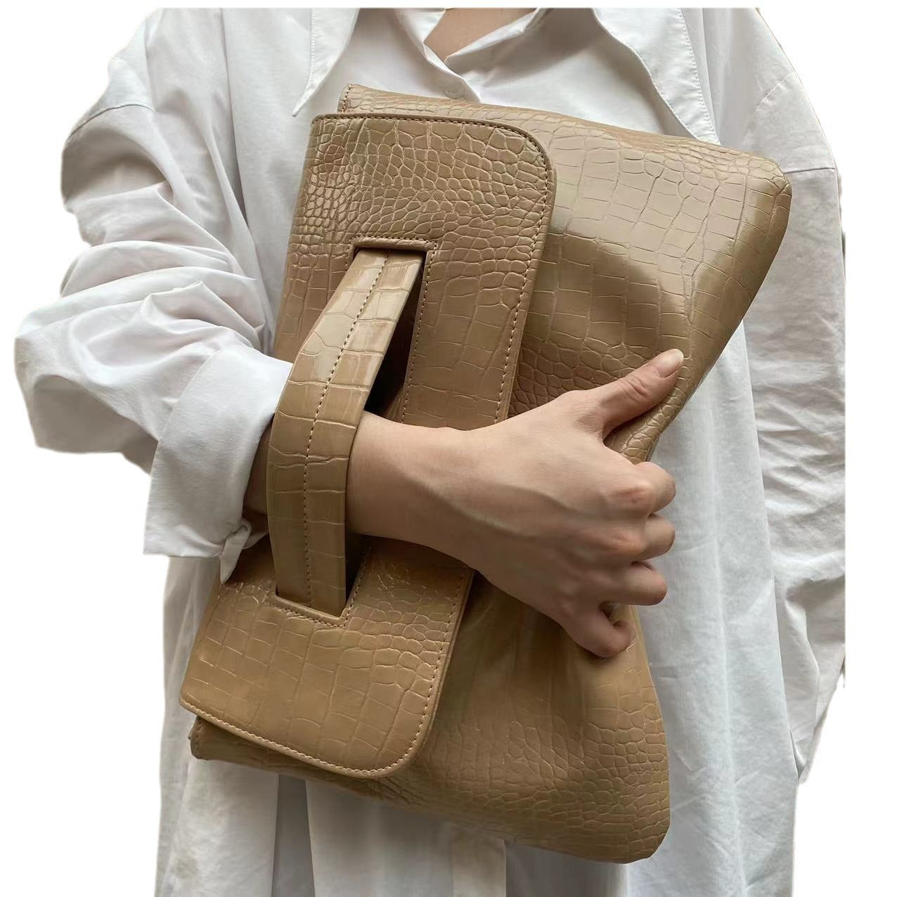 Crocodile Pattern Document Bag | same ANTHEM.