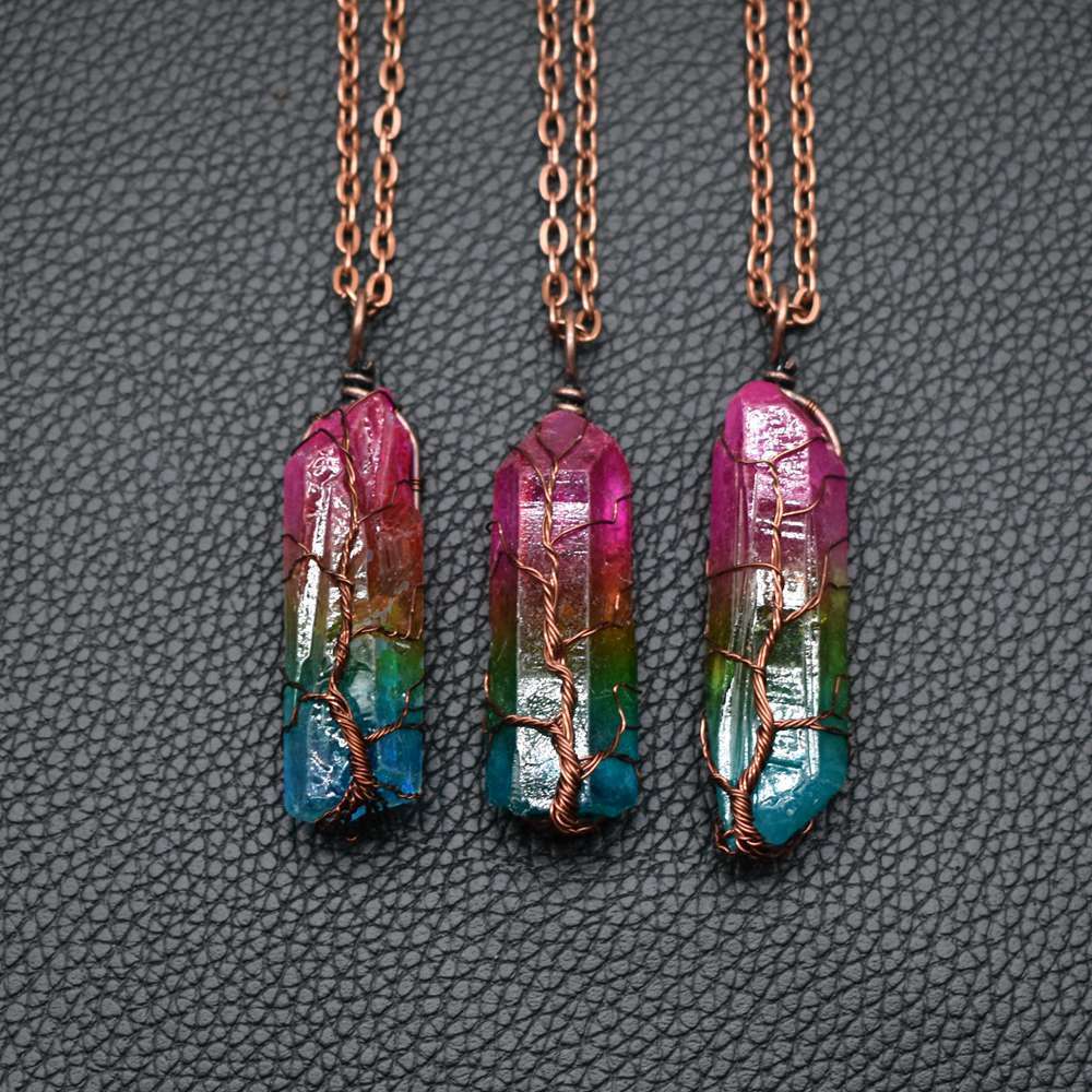 Crystal Tree of Life Necklace | Boho Chic Gemstone Pendant | same ANTHEM