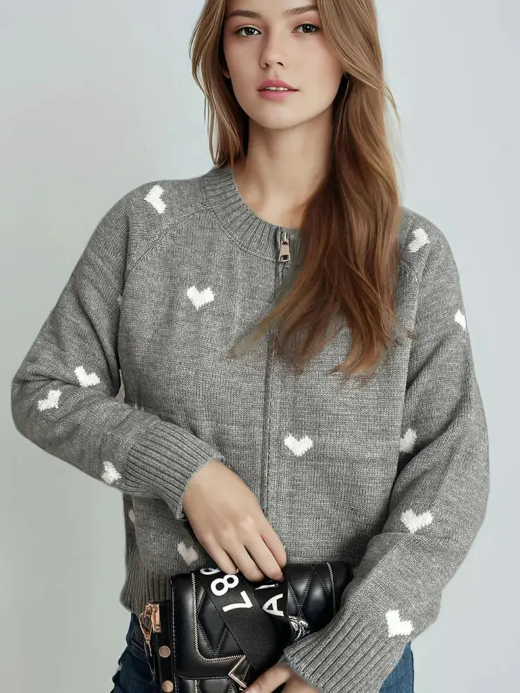 Cute College Style Zipper Cardigan – Dreamy Soulmate Streetwear | same ANTHEM