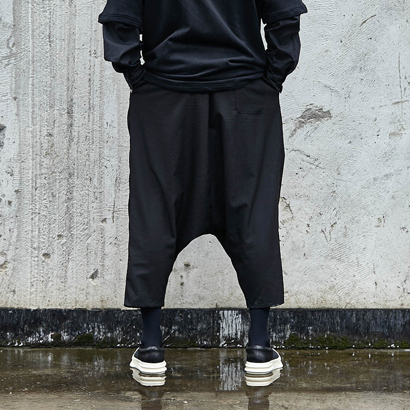 Dark High Fashion Low Crotch Straddles Pants | same ANTHEM. Soulmate Streetwear