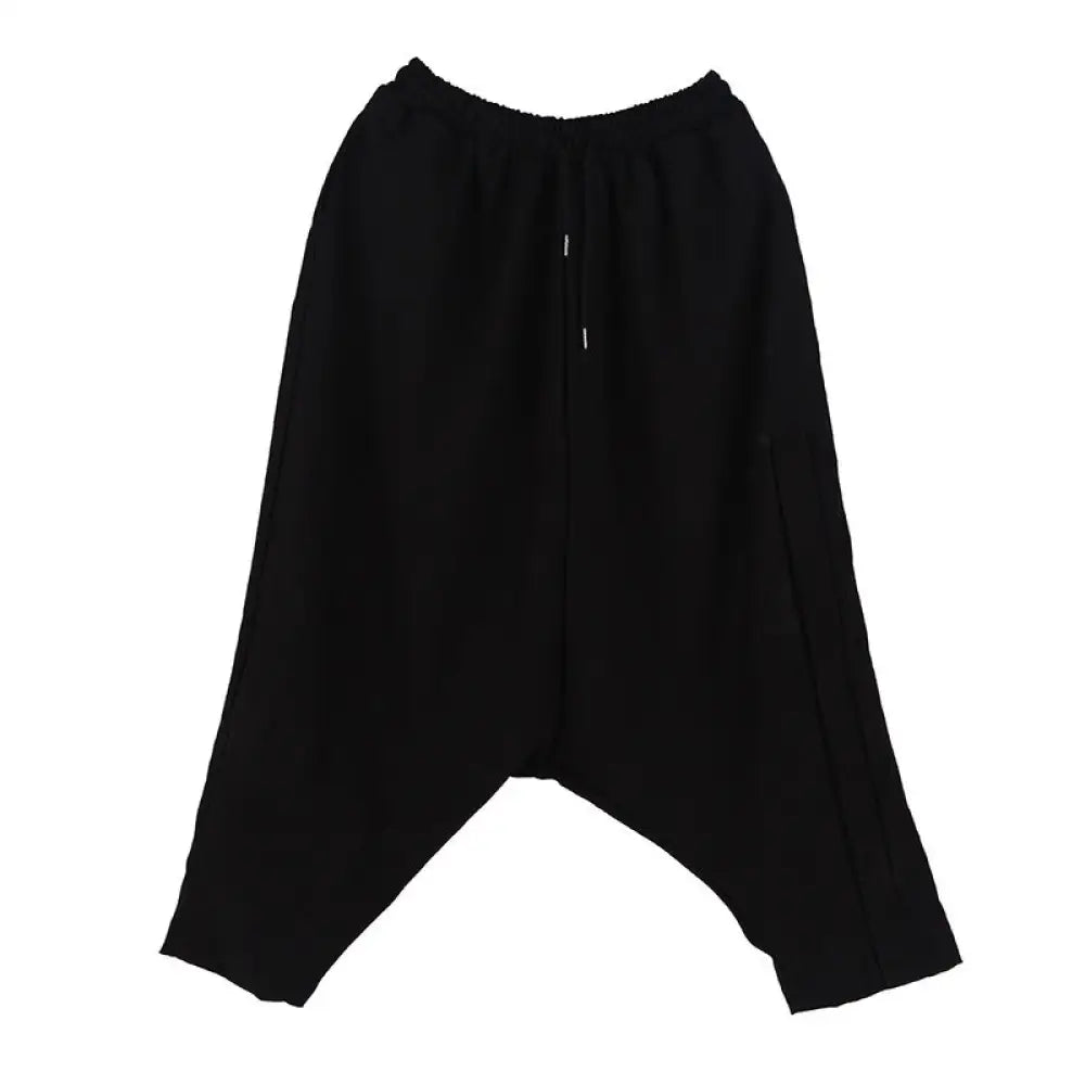 Dark High Fashion Low Crotch Straddles Pants | same ANTHEM. Soulmate Streetwear - Black / One size