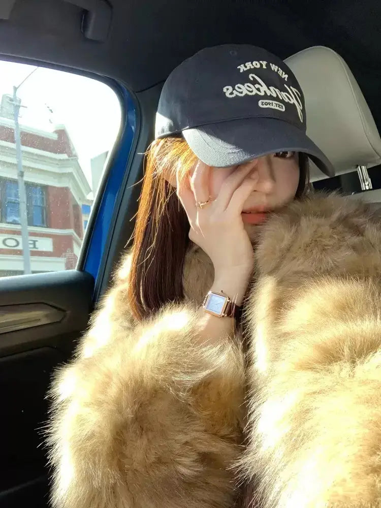 American-style Cropped Eco-friendly Faux Fur Top