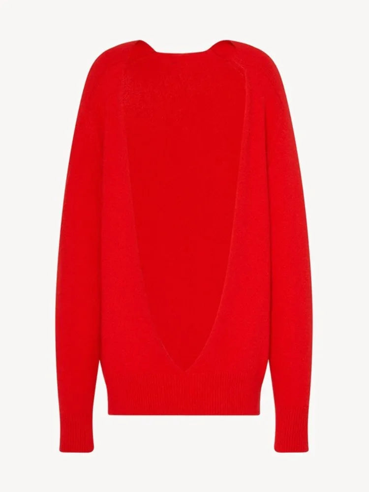 Deep V-Neck Wool Sweater | same ANTHEM.