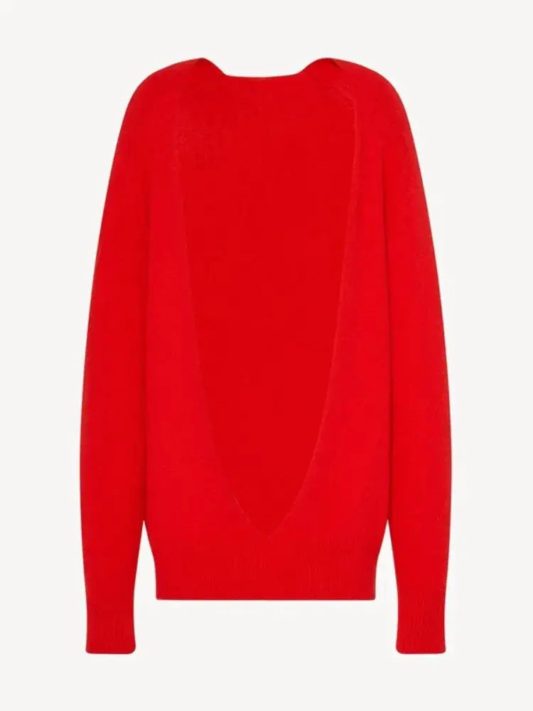 Deep V-Neck Wool Sweater | same ANTHEM.