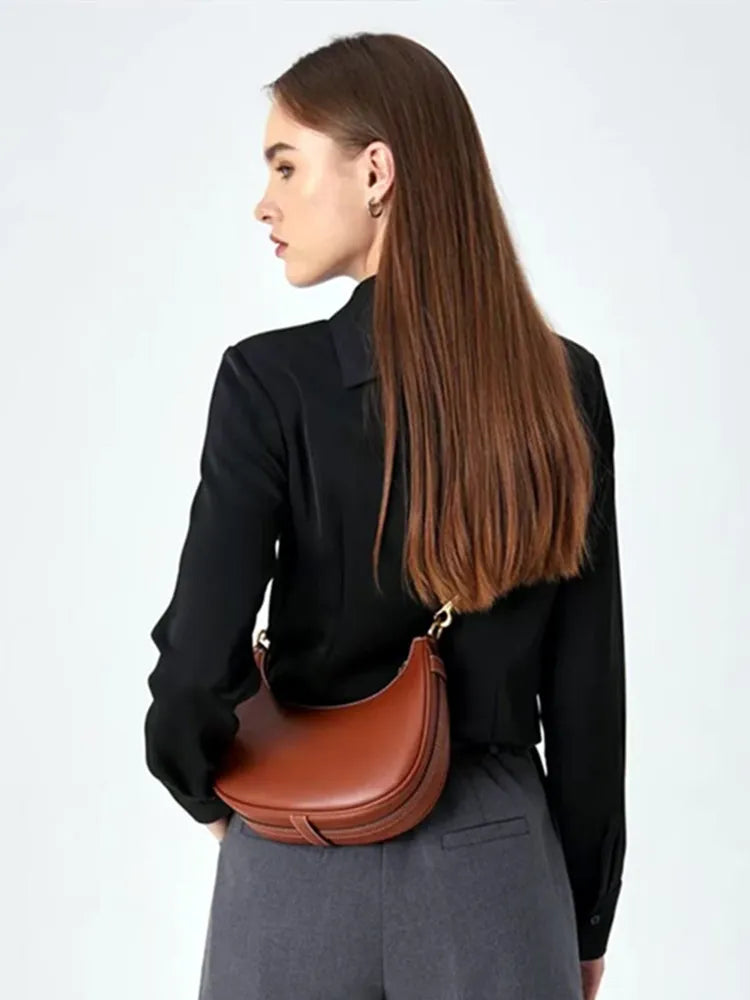 Denim Half Moon Hobo Bag | Soulmate Streetwear – same ANTHEM.