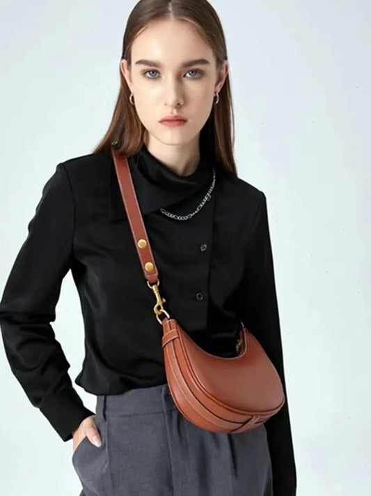 Denim Half Moon Hobo Bag | Soulmate Streetwear – same ANTHEM.