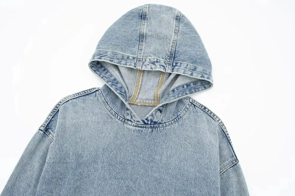 Denim Hoodie Pullover – Cute Chic Streetwear for Soulmates | same ANTHEM