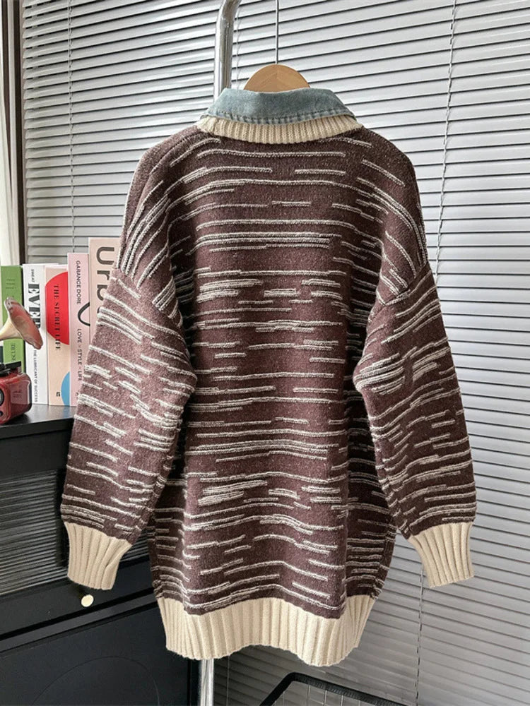 Denim Knit Cardigan Coat – Soulmate Streetwear | same ANTHEM