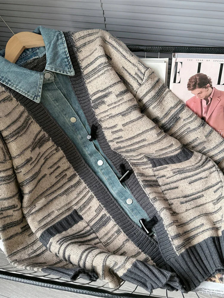 Denim Knit Cardigan Coat – Soulmate Streetwear | same ANTHEM