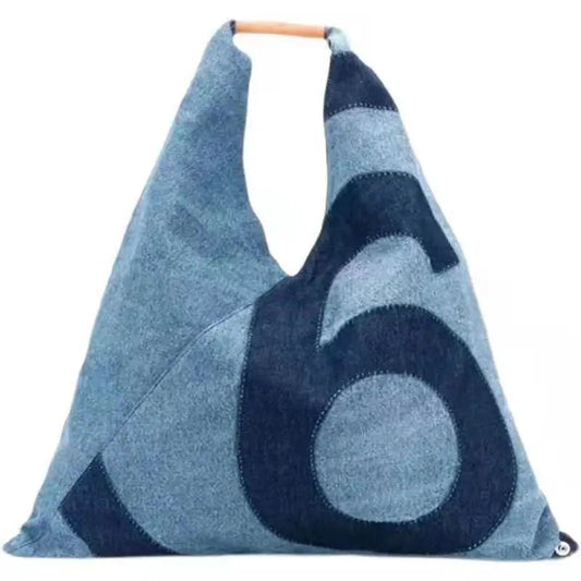 Denim Tote Bag – Casual Soulmate Style | same ANTHEM - denim blue / 45*60*3CM