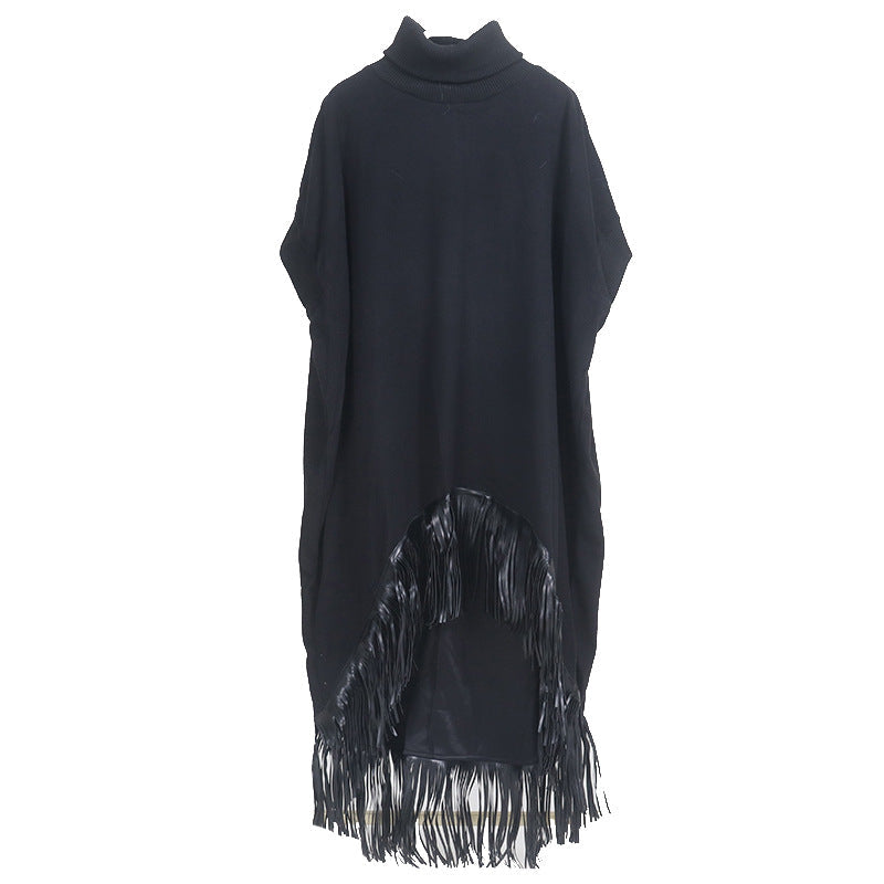 Designer Cape Style High Neck Dress – Soulmate Streetwear | same ANTHEM - Black / One size