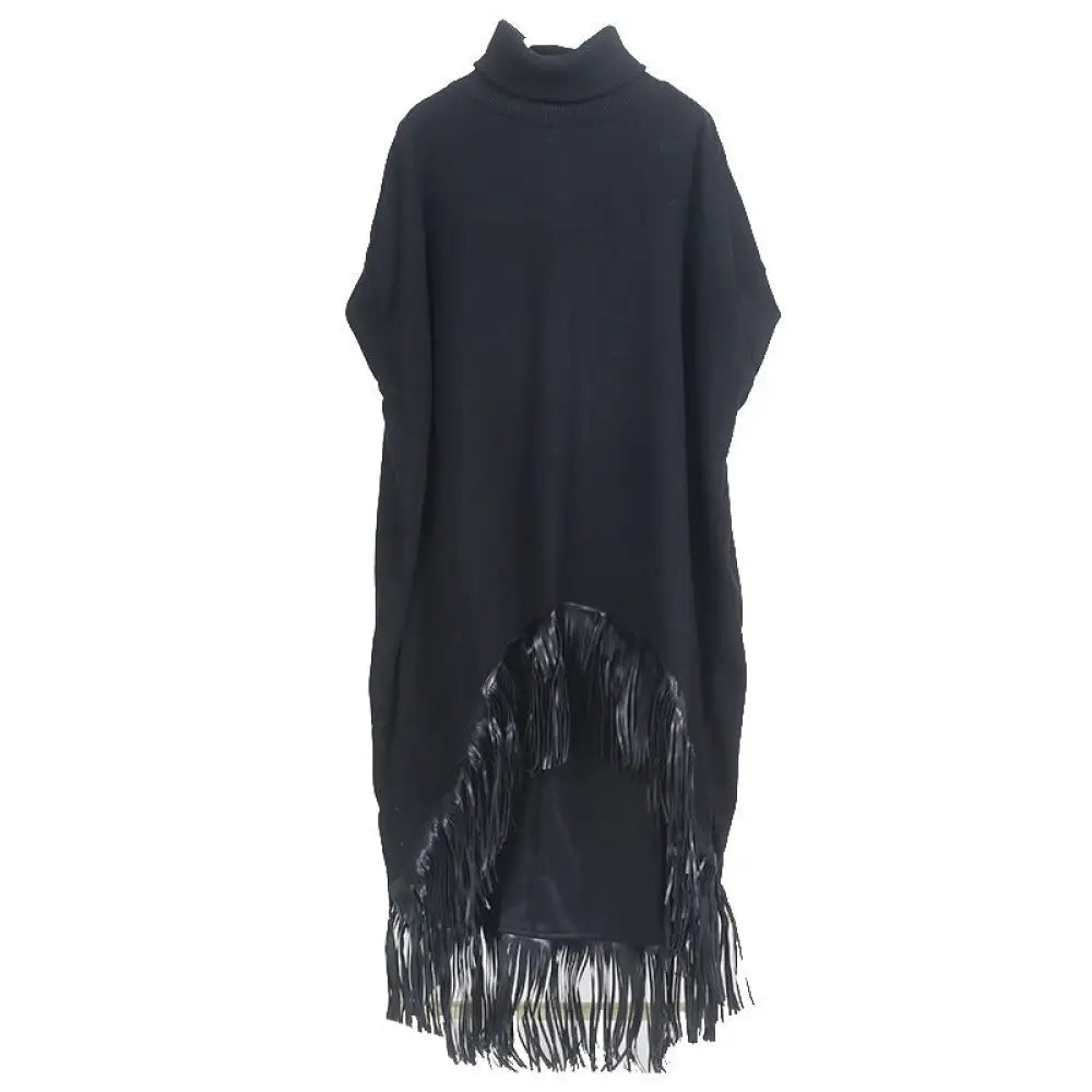 Designer Cape Style High Neck Dress – Soulmate Streetwear | same ANTHEM - Black / One size