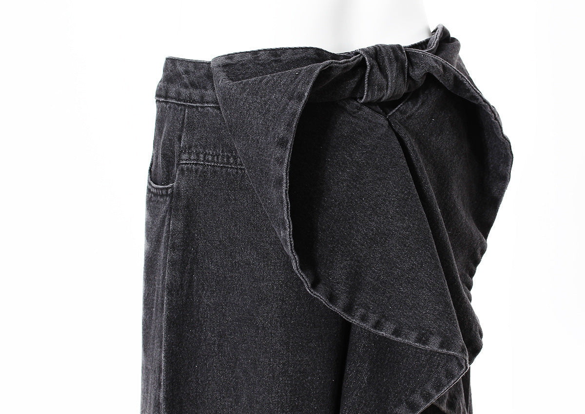 Designer Slim Straight Jeans with Bow | same ANTHEM. Streetwear for Lovers