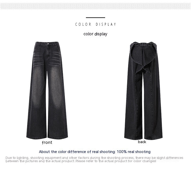 Designer Slim Straight Jeans with Bow | same ANTHEM. Streetwear for Lovers