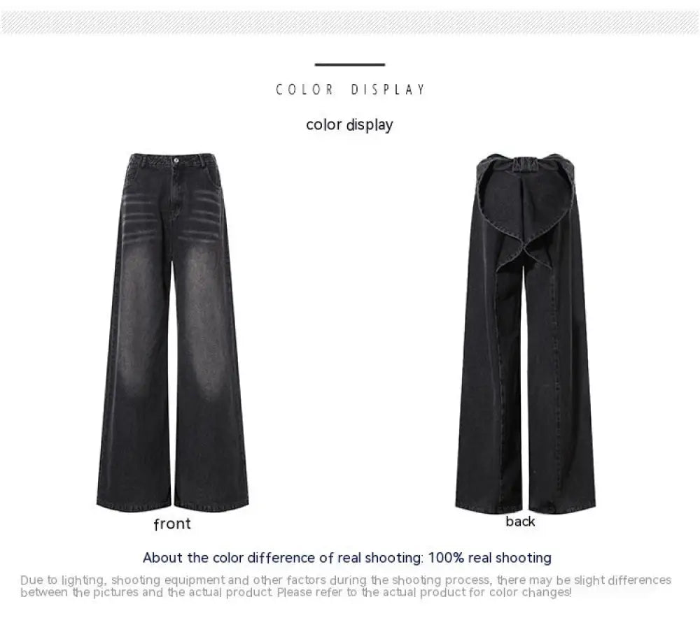 Designer Slim Straight Jeans with Bow | same ANTHEM. Streetwear for Lovers