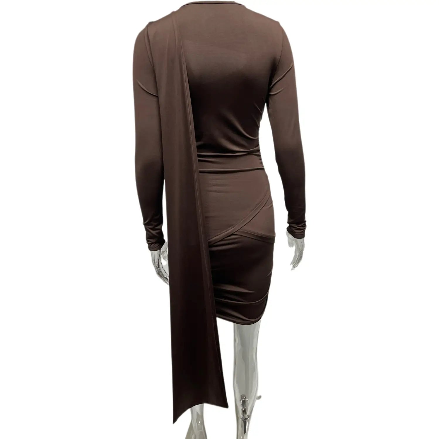 New Autumn Long-Sleeve Asymmetrical Bodycon Dress