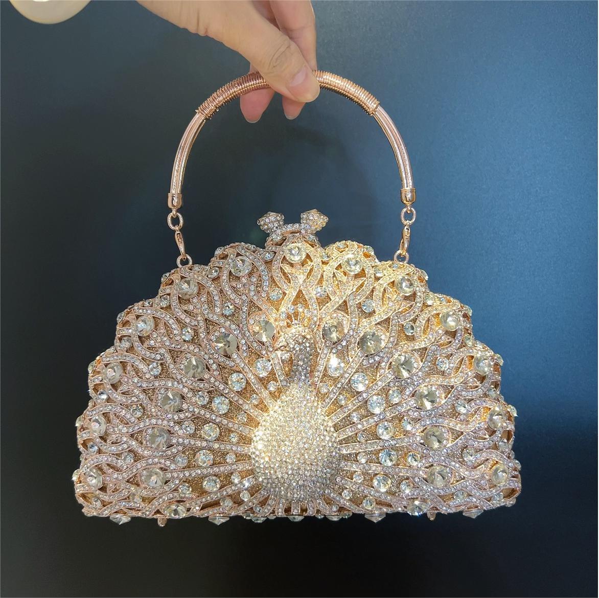 Diamond Peacock Bag | same ANTHEM. - Light gold