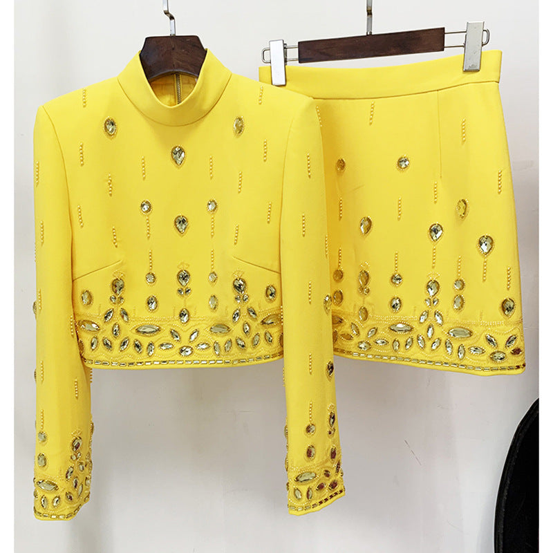 Diamond Skirt Suit | same ANTHEM - yellow / S