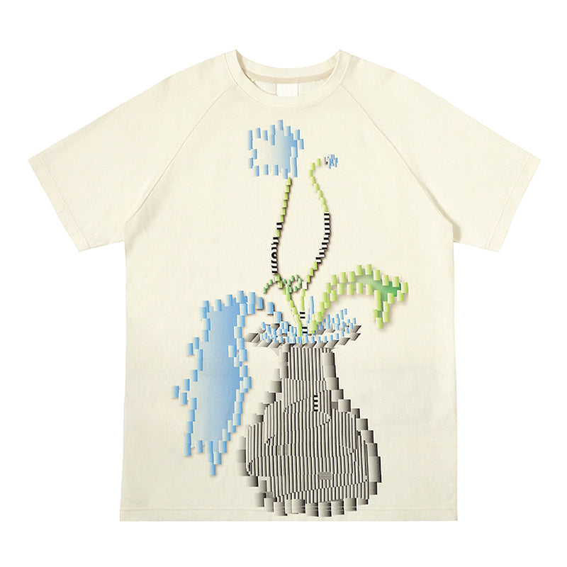 Digital Vase T-Shirt | same ANTHEM. - Beige / L - Bag