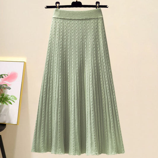 Dinified Knitted Waist-Tight Skirt | Lover’s Skirt for Friends & Soulmates | same ANTHEM - Green Skirt / 2XL
