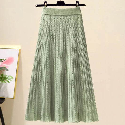 Dinified Knitted Waist-Tight Skirt | Lover’s Skirt for Friends & Soulmates | same ANTHEM - Green Skirt / 2XL