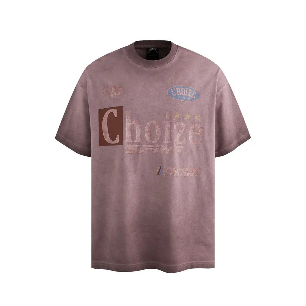 Distressed Vintage Shibori Gradient T-Shirt – same ANTHEM. Soulmate Streetwear - Red / M