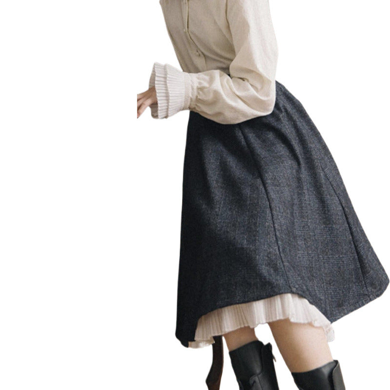 Double-Layer Pleated Tartan Skirt – Romantic Style for Soulmates | Same ANTHEM