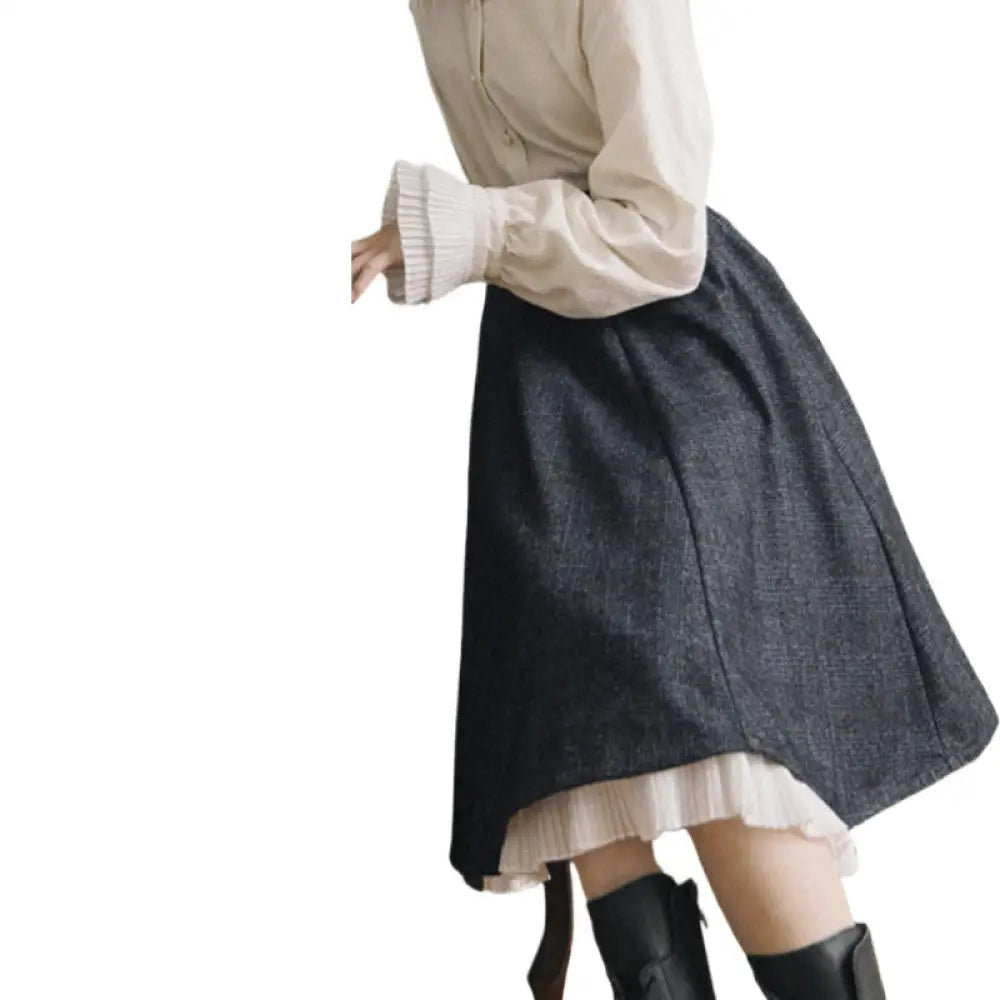 Double-Layer Pleated Tartan Skirt – Romantic Style for Soulmates | Same ANTHEM