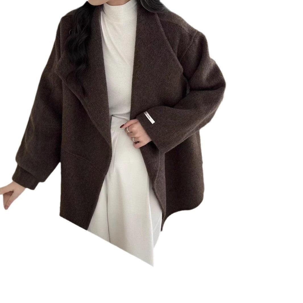 Double-sided Wool Overcoat – Large Lapel Drop-Shoulder Coat | same ANTHEM