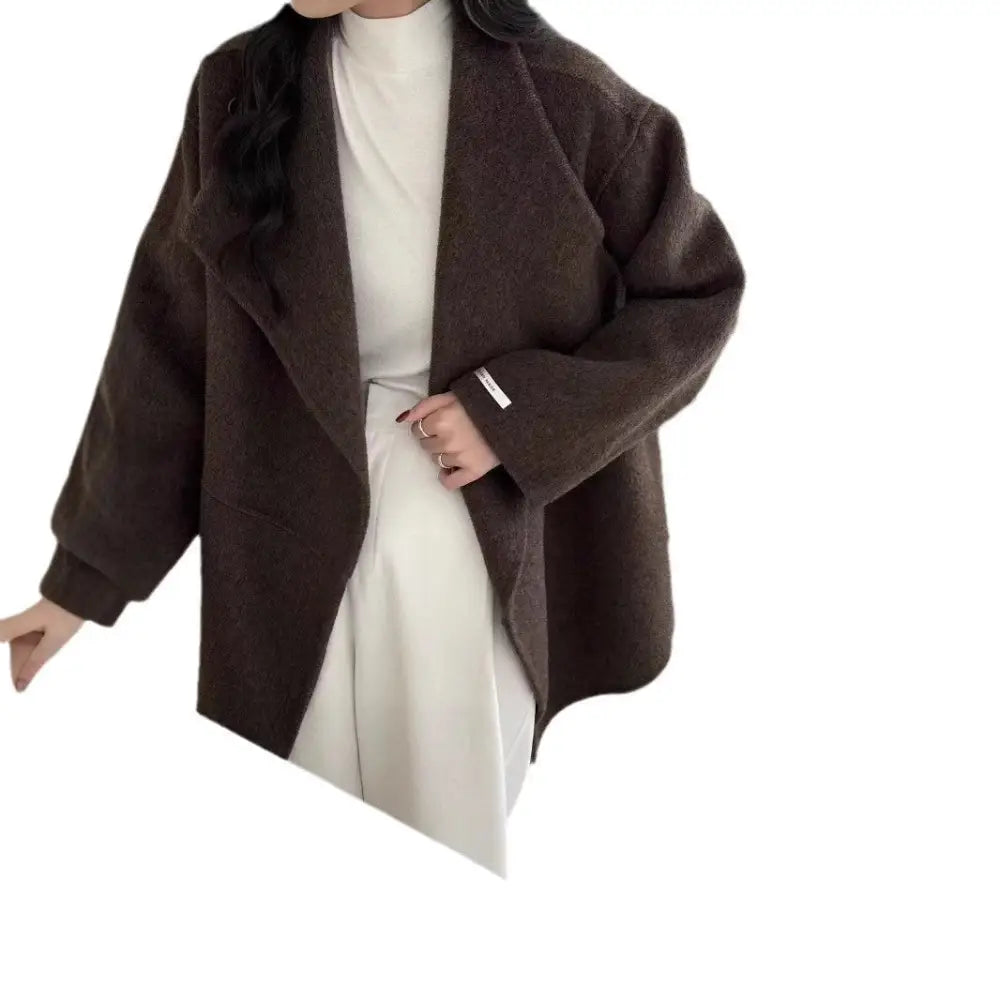 Double-sided Wool Overcoat – Large Lapel Drop-Shoulder Coat | same ANTHEM