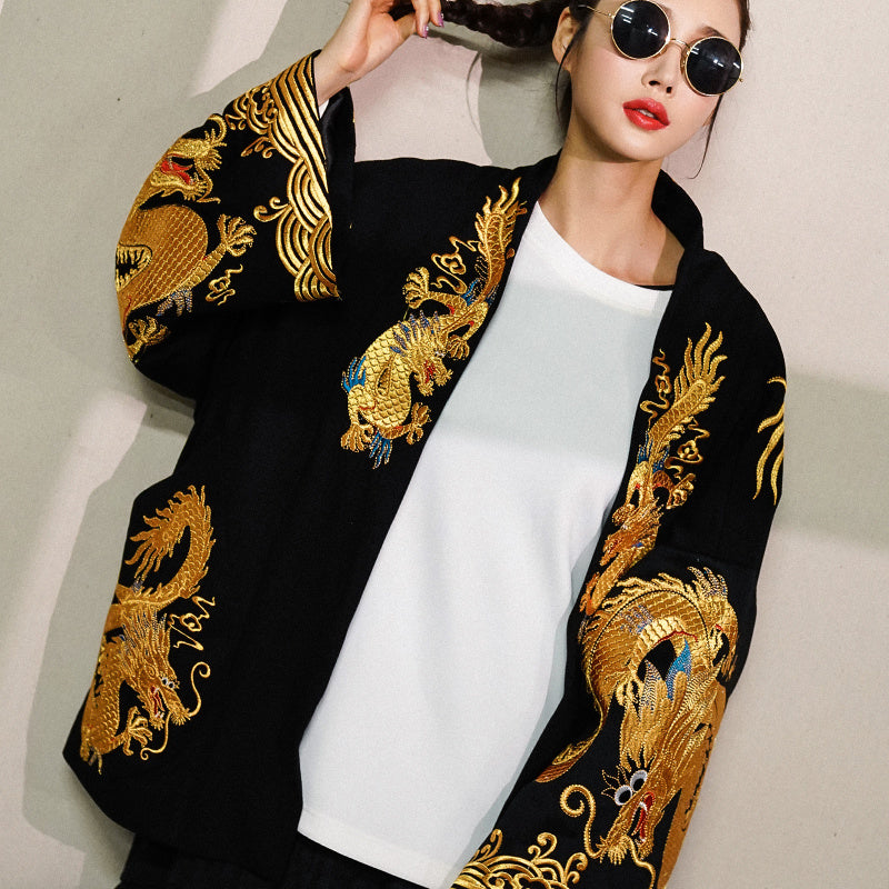 Dragon embroidered jacket - Bag