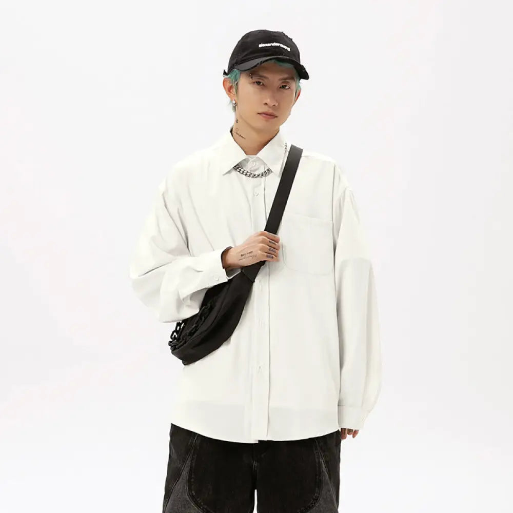 Draping Long-Sleeved Shirt – Japanese Style | same ANTHEM Men’s Shirts